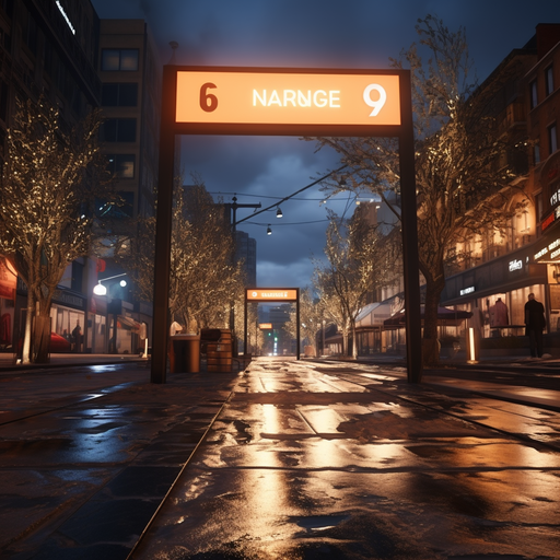 hanaflin_signage_outdoor_street_hyperrealistic_cinematic_lighti_225b90c5-fe4d-4b8e-a836-6e44b1589078