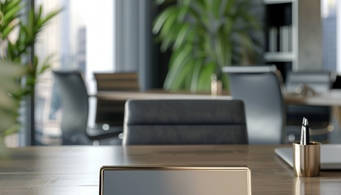 Papan Nama meja kantor akrilik