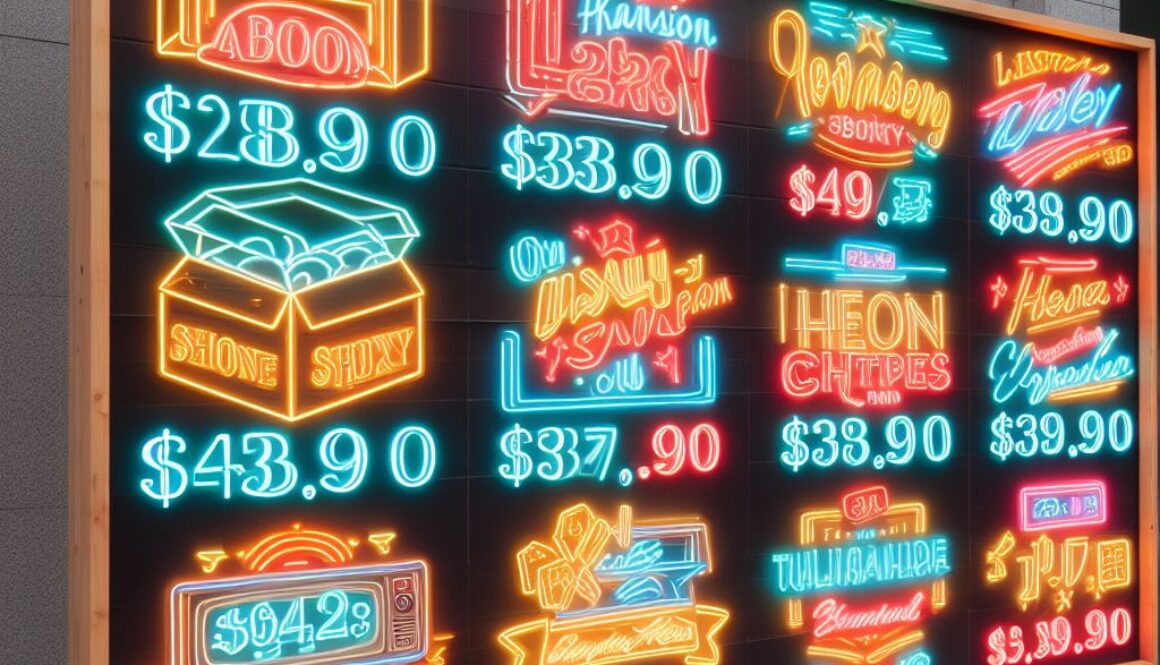 harga neon box acrylic per meter