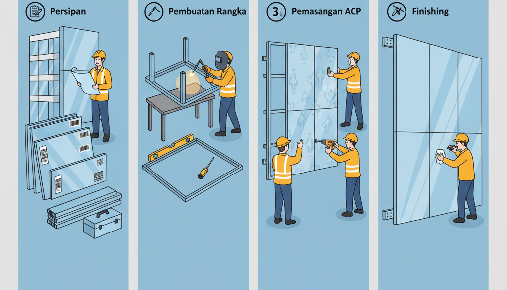 Cara Pasang ACP (Aluminium Composite Panel) yang Benar